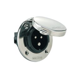   CEE-Einbaugerätestecker MP 16-10 philippi mit Edelstahlgehäuse 16 A