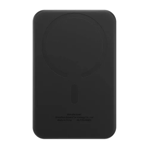 Baseus mágneses mini powerbank, 5000 mAh, USB-C, 20 W (fekete)