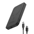 Baseus mágneses mini powerbank, 5000 mAh, USB-C, 20 W (fekete)