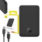 Baseus mágneses mini powerbank, 5000 mAh, USB-C, 20 W (fekete)