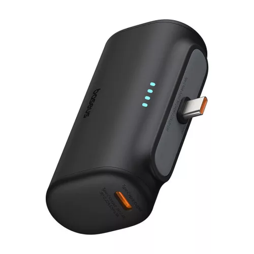 Baseus Compact powerbank 5000 mAh, 20 W, USB-C, fekete