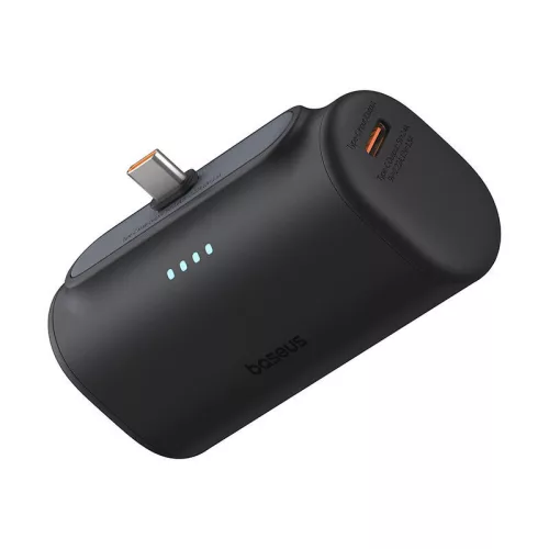 Baseus Compact powerbank 5000 mAh, 20 W, USB-C, fekete