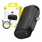 Baseus Compact powerbank 5000 mAh, 20 W, USB-C, fekete