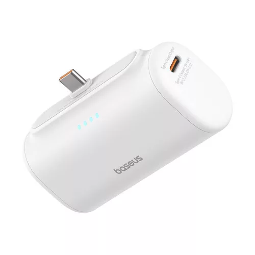 Baseus Compact 5000 mAh 20 W USB-C powerbank, fehér