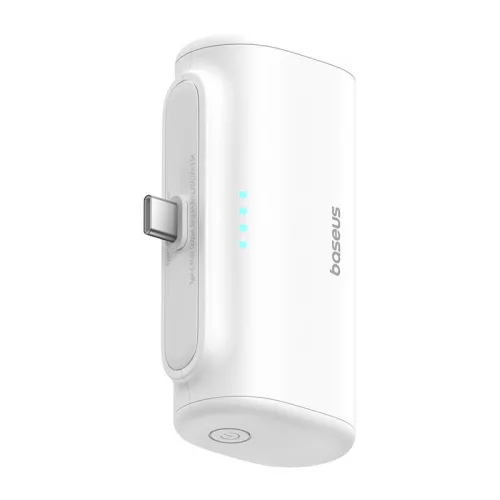 Baseus Compact 5000 mAh 20 W USB-C powerbank, fehér