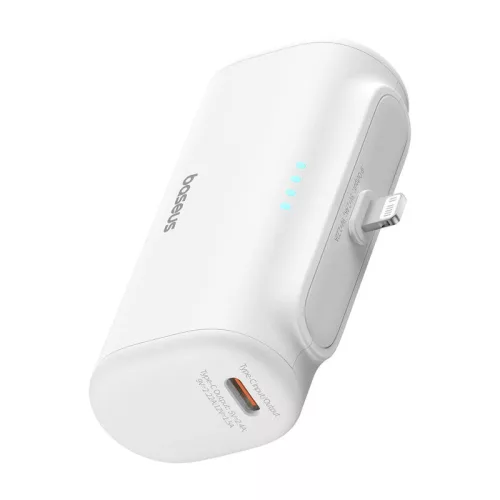 Baseus Compact powerbank, 5000 mAh, 20 W (fehér)