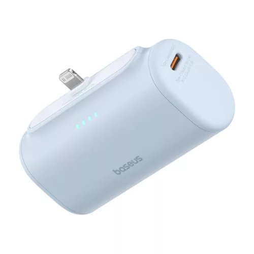 Baseus Compact 5000 mAh 20 W powerbank Lightning-csatlakozóval, kék