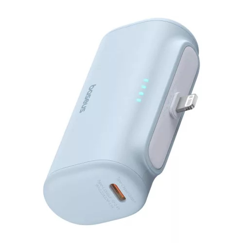 Baseus Compact 5000 mAh 20 W powerbank Lightning-csatlakozóval, kék