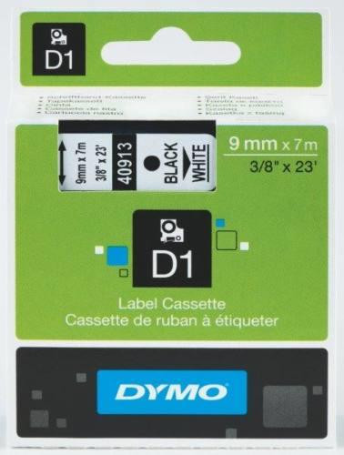 Dymo D1 40913 fehér alapon fekete eredeti feliratozó szalag (S0720680)