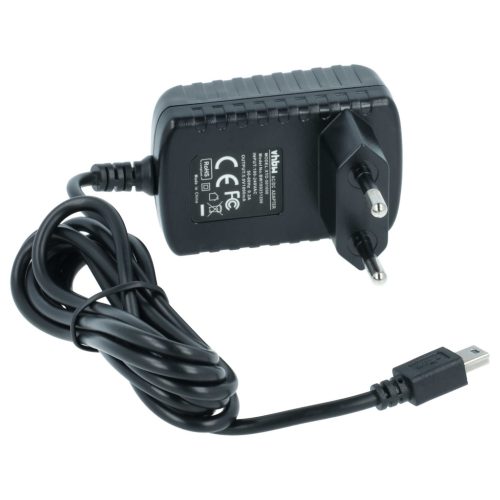 VHBW Mini USB Töltő Mitac Mio, Asus, Creative, E-Ten készülékekhez - 1,0 A / 5 V