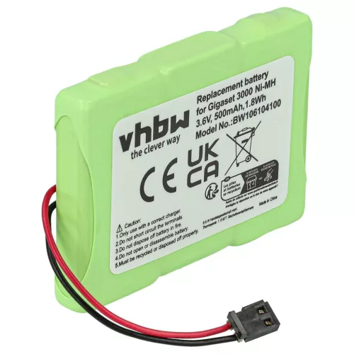 VHBW Vezetékes telefon akku Siemens V30145-K1310-X143 - 500 mAh 3,6 V NiMH