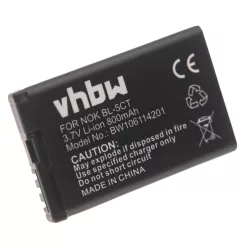 VHBW Mobiltelefon Akku Nokia BL-5CT - 800 mAh 3,7 V Li-Ion