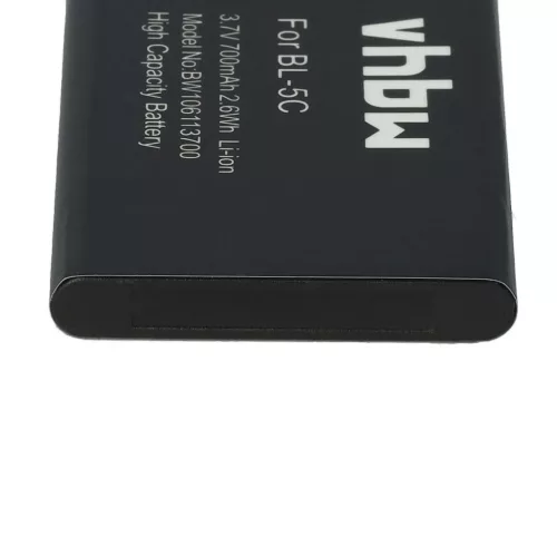 VHBW Mobiltelefon Akku Nokia BL-5CA für Telefon - 700 mAh 3,7 V Li-Ion