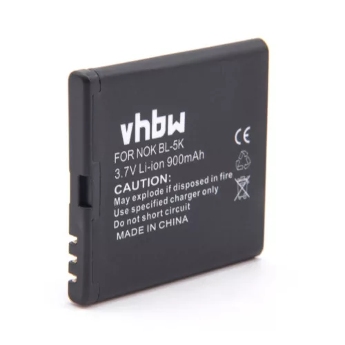 VHBW Mobile Phone Battery for Nokia BL-5K - 900 mAh 3.7 V Li-Ion