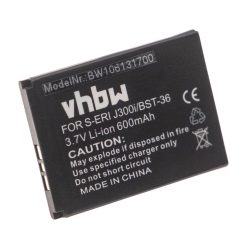   VHBW Mobile Phone Battery for Sony-Ericsson BST-36 - 600 mAh 3.7 V Li-Ion - Smartphone Battery