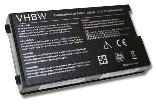 Notebook akkumulátor  Asus 90-NF51B1000, 70-NF51B1000 - 4400 mAh 11,1 V Li-Ion, fekete