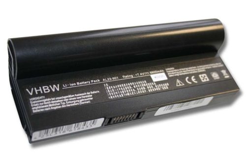 Notebook akkumulátor  Asus AL23-901, AL22-901, AP22-1000, AL24-1000 - 6600 mAh 7,4 V Li-Ion, fekete