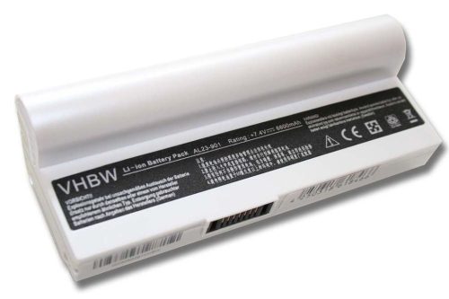 Notebook akkumulátor  Asus AL23-901, AL22-901, AP22-1000, AL24-1000 - 6600 mAh 7,4 V Li-Ion, fehér