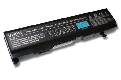Notebook akkumulátor  Toshiba PA3399U-1BAS, PA3399U-1BRS - 4400 mAh 10,8 V Li-Ion, fekete