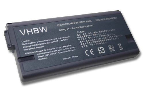 Notebook akkumulátor  Sony PCGA-BP2EA, PCGA-BP2E - 4400 mAh 11,1 V Li-Ion, fekete