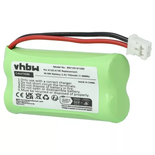 VHBW Vezetékes telefon akku 55AAAHR2BMX, 220382C1, 220436C1, 41AAAH2BMX - 700 mAh 2,4 V NiMH