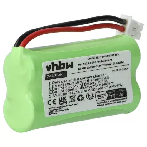 VHBW Vezetékes telefon akku 55AAAHR2BMX, 220382C1, 220436C1, 41AAAH2BMX - 700 mAh 2,4 V NiMH