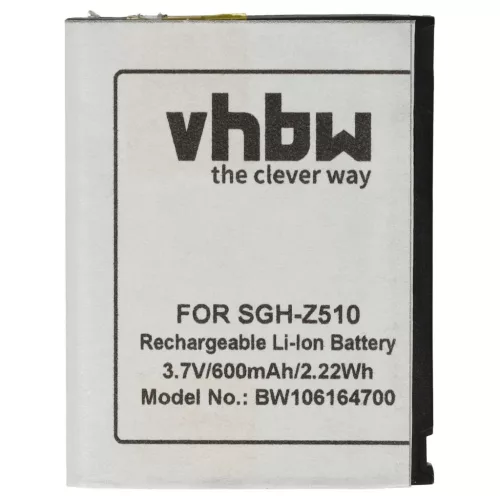 VHBW Mobile Phone Battery for Samsung BST4048BES/STD - 600 mAh 3.7 V Li-Ion