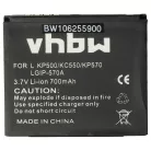VHBW Mobile Phone Battery for LG IP-570A - 700 mAh 3.7 V Li-Ion