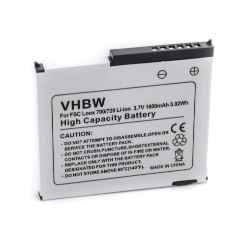 VHBW Mobile Phone Battery Fujitsu-Siemens 35H00047-00, CS-FL720SL, PL700MB - 1600 mAh 3.7 V Li-Ion - Smartphone Battery