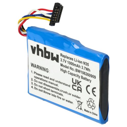 VHBW GPS Akku Acer, Typhoon, Yakumo - 1000 mAh 3,7 V Li-Ion