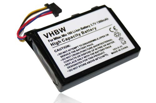 VHBW GPS Battery Mitac Mio E3MIO2135211 - 1300 mAh 3.7 V Li-Ion