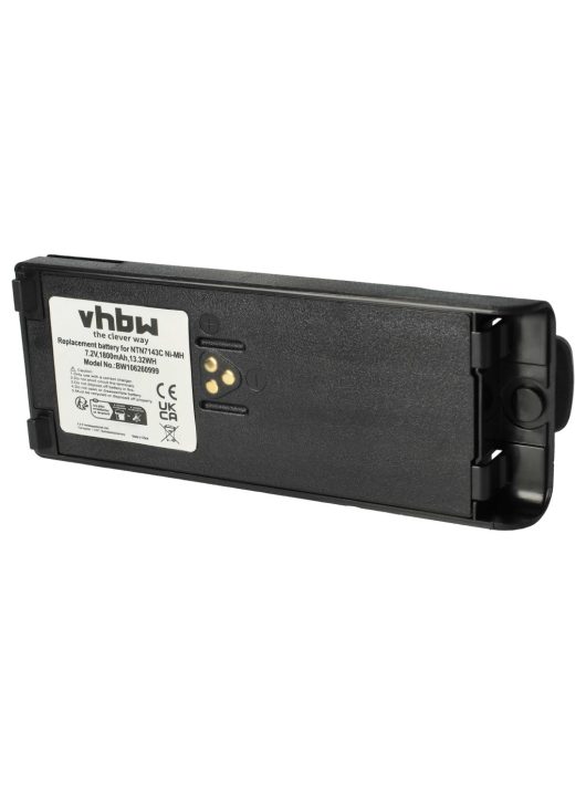 Rádióakku Motorola NTN7143B, NTN7143C, NTN7143A, NTN7143 készülékekhez - 1800 mAh 7,5 V NiMH + övcsipesz