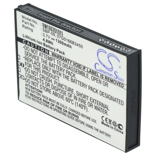 Mobiltelefon akkumulátor Asus 07G0166B3450, SBP-09 - 1300 mAh 3,7 V Li-Ion - Okostelefon akkumulátor