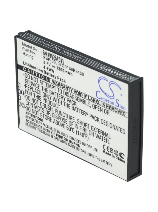 Mobiltelefon akkumulátor Asus 07G0166B3450, SBP-09 - 1300 mAh 3,7 V Li-Ion - Okostelefon akkumulátor