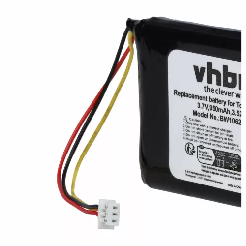 VHBW GPS Battery Maxwell IPC653443 replacement - 950 mAh 3.7 V Li-Ion