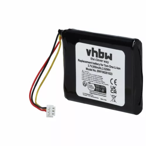 VHBW GPS Battery Maxwell IPC653443 replacement - 950 mAh 3.7 V Li-Ion