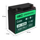 AGM VRLA maintenance-free lead-acid battery / battery 12V 20Ah AGM10 for boats, scooters, electric vehicles, toys