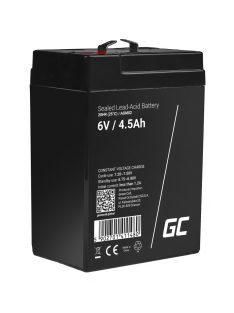   AGM VRLA gondozásmentes ólom akkumulátor / akku 6V 4.5Ah AGM02 riasztókhoz, pénztárgépekhez, játékokhoz