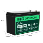 AGM VRLA wartungsfreier Bleiakku / Akku 12V 7.2Ah AGM05 für Alarmanlagen, Registrierkassen, Spielzeuge