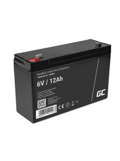   AGM VRLA gondozásmentes ólom akkumulátor / akku 6V 12Ah AGM01 riasztókhoz, pénztárgépekhez, játékokhoz