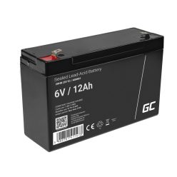   Green Cell AGM VRLA 6V 12Ah maintenance-free battery for the alarm system, cash register, toys