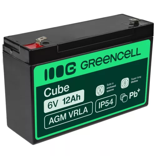 AGM VRLA maintenance-free lead-acid battery / battery 6V 12Ah AGM01 for alarms, cash registers, toys