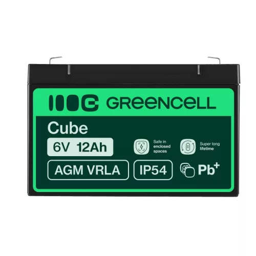 AGM VRLA maintenance-free lead-acid battery / battery 6V 12Ah AGM01 for alarms, cash registers, toys