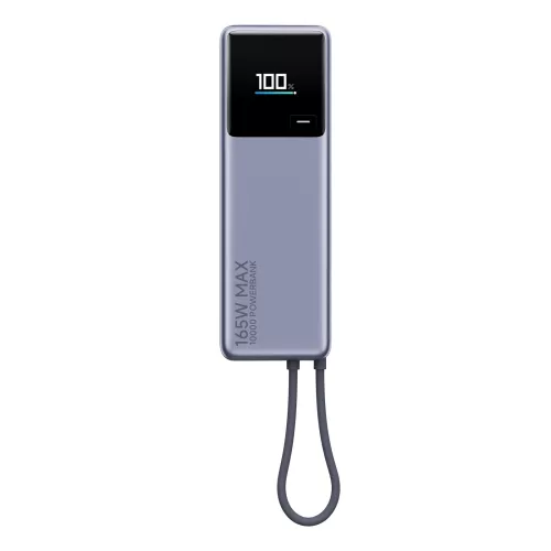 Xiaomi 165W Power Bank 10000 mAh – beépített USB-C kábellel és kijelzővel