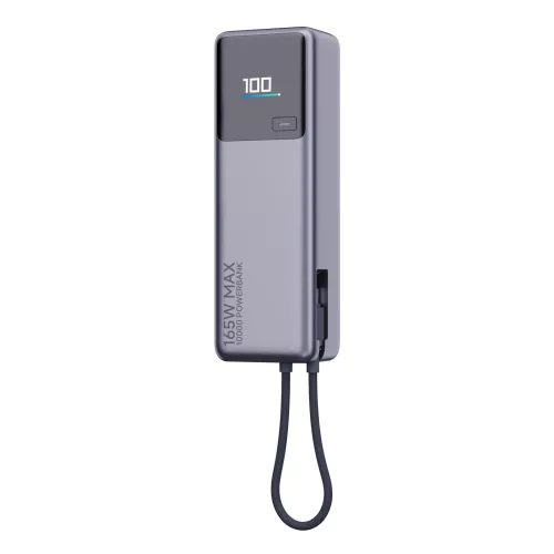 Xiaomi 165W Power Bank 10000 mAh – beépített USB-C kábellel és kijelzővel