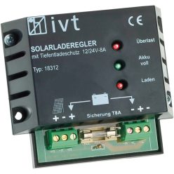   Shunt Solar-Laderegler IVT 12 V/24 V, 8 A, max. Modulleistung 55 W/110 W