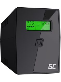   Green Cell UPS Szünetmentes tápegység Micropower 600VA LCD kijelző UPS01LCD