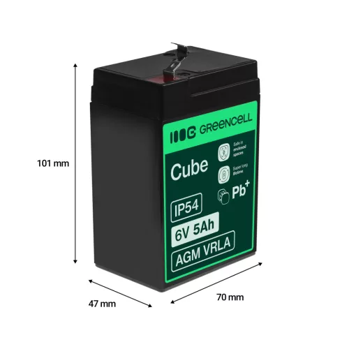 AGM VRLA maintenance-free lead-acid battery / battery 6V 5Ah AGM11 for alarms, cash registers, toys