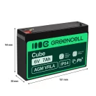 AGM VRLA maintenance-free lead-acid battery / battery 6V 7Ah AGM12 for alarms, cash registers, toys