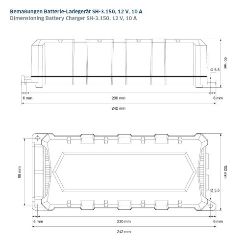 Battery Charger Staudte Hirsch SH-3.150, 12 V, 10 A